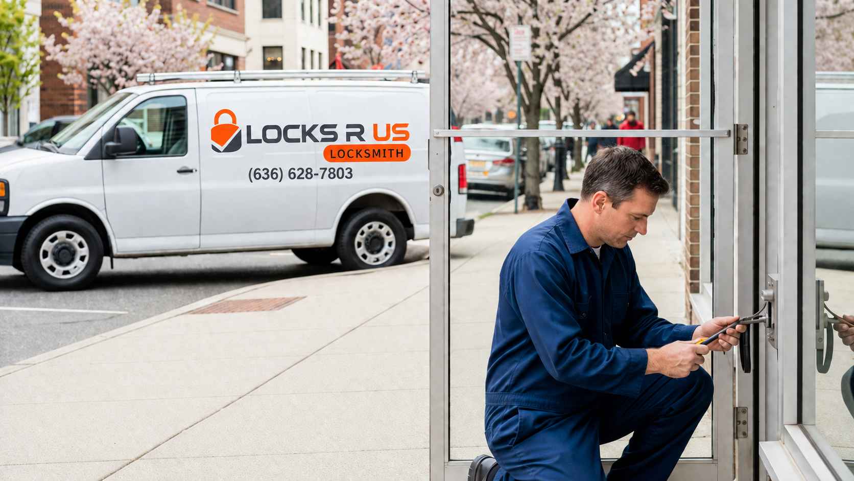 Secure your Creve Coeur business with professional commercial Locksmith from Locks R Us Locksmith. Get reliable security solutions.